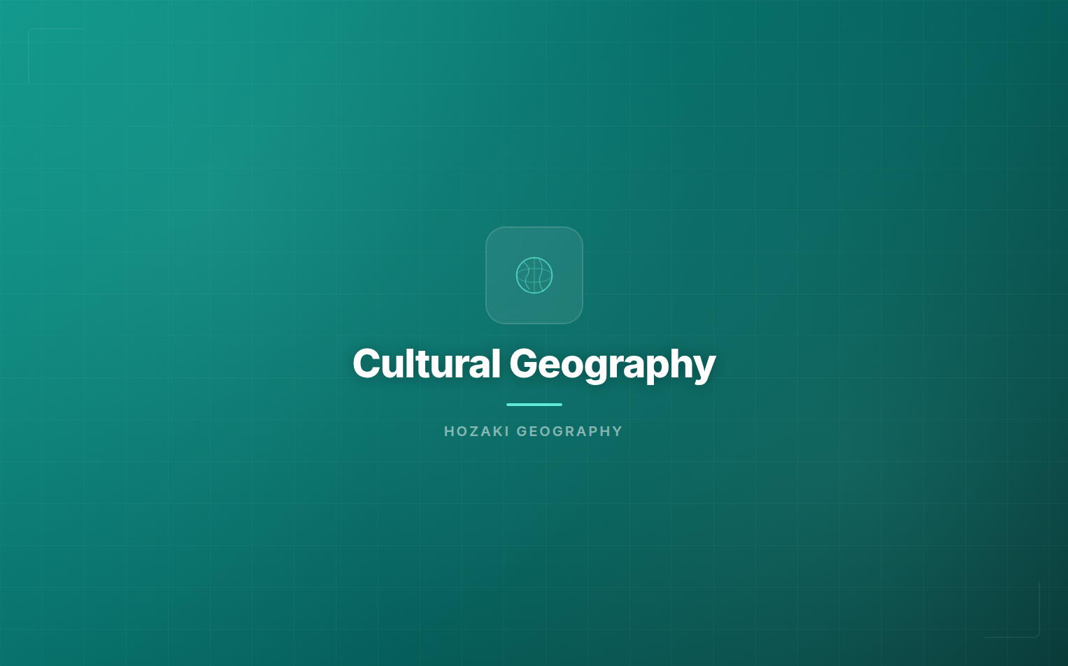 Cultural Geography