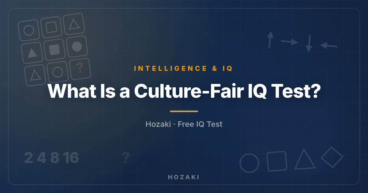 What Is a Culture-Fair IQ Test?