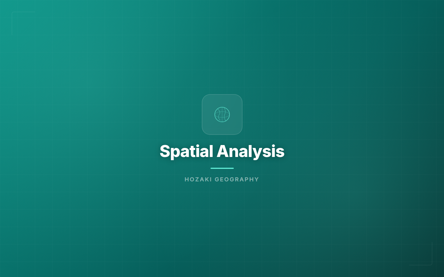 Spatial Analysis