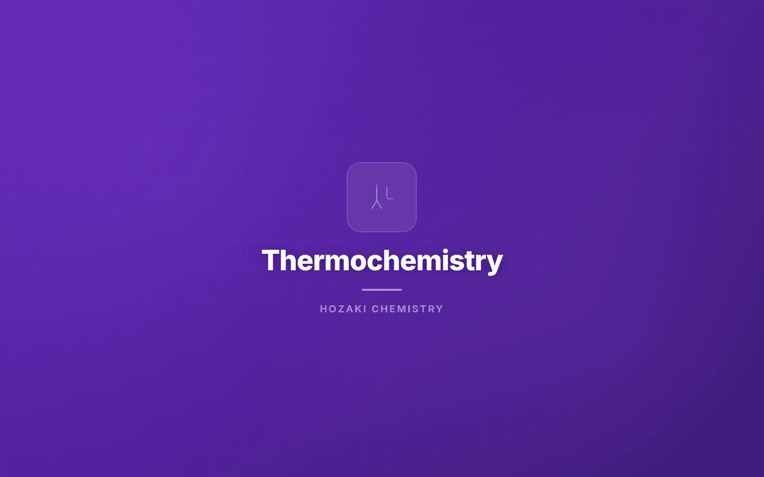 Thermochemistry