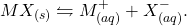 \[ MX_{(s)} \leftrightharpoons M^+_{(aq)} + X^-_{(aq)}. \]
