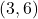 \( (3, 6) \)
