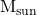 $M_{\text{sun}}$