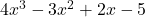 4x^3 - 3x^2 + 2x - 5